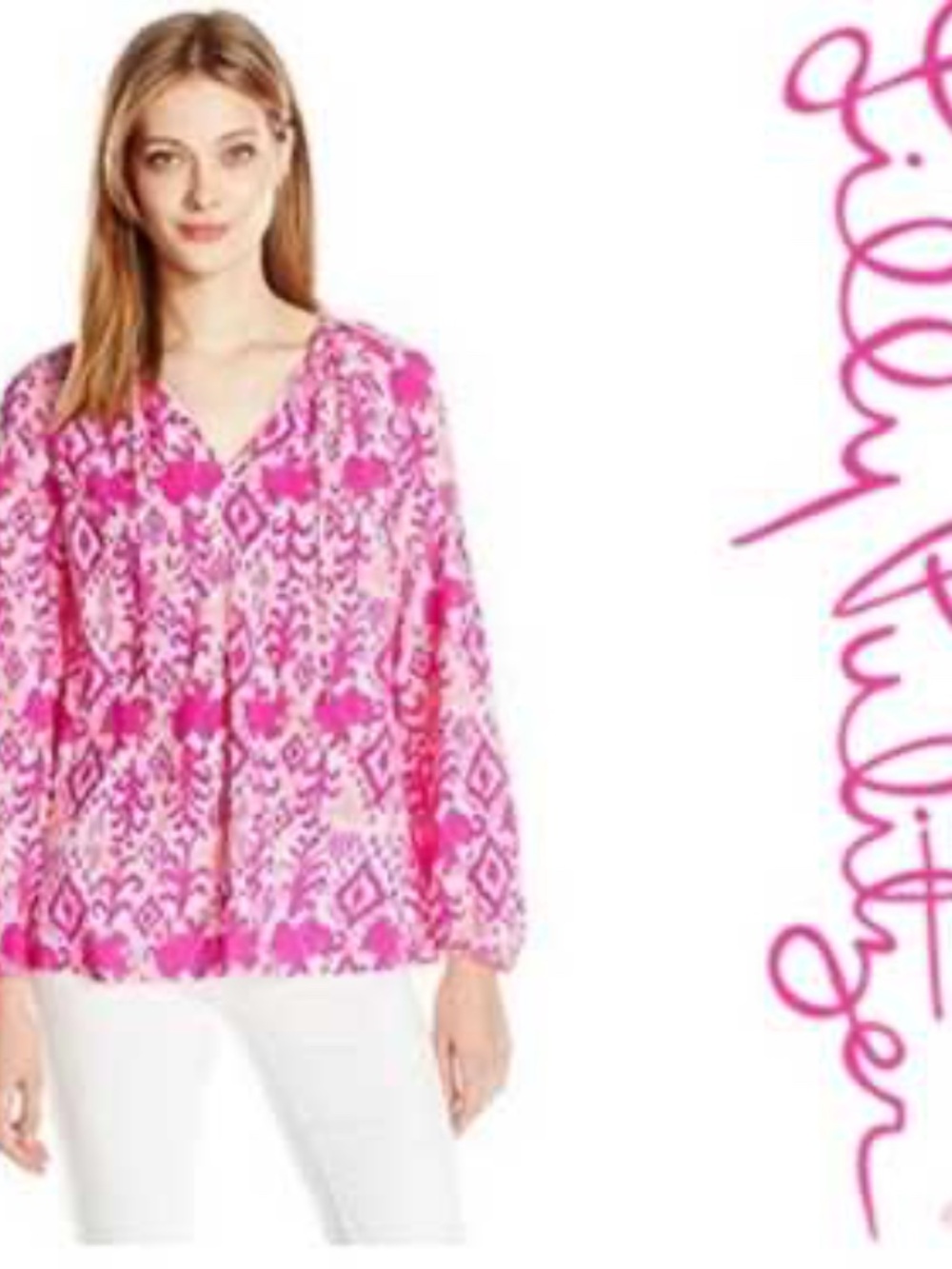 Lilly Pulitzer "Willa" Tunic Top in the print "Tons of Fun" - Size Medium